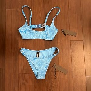 NWT triangl bathing suit blue XXS top and bottom